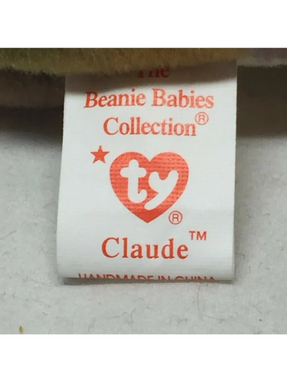 Ty Original Beanie Baby Claude Crab Plush Stuffed Animal W Tag September 3 1996